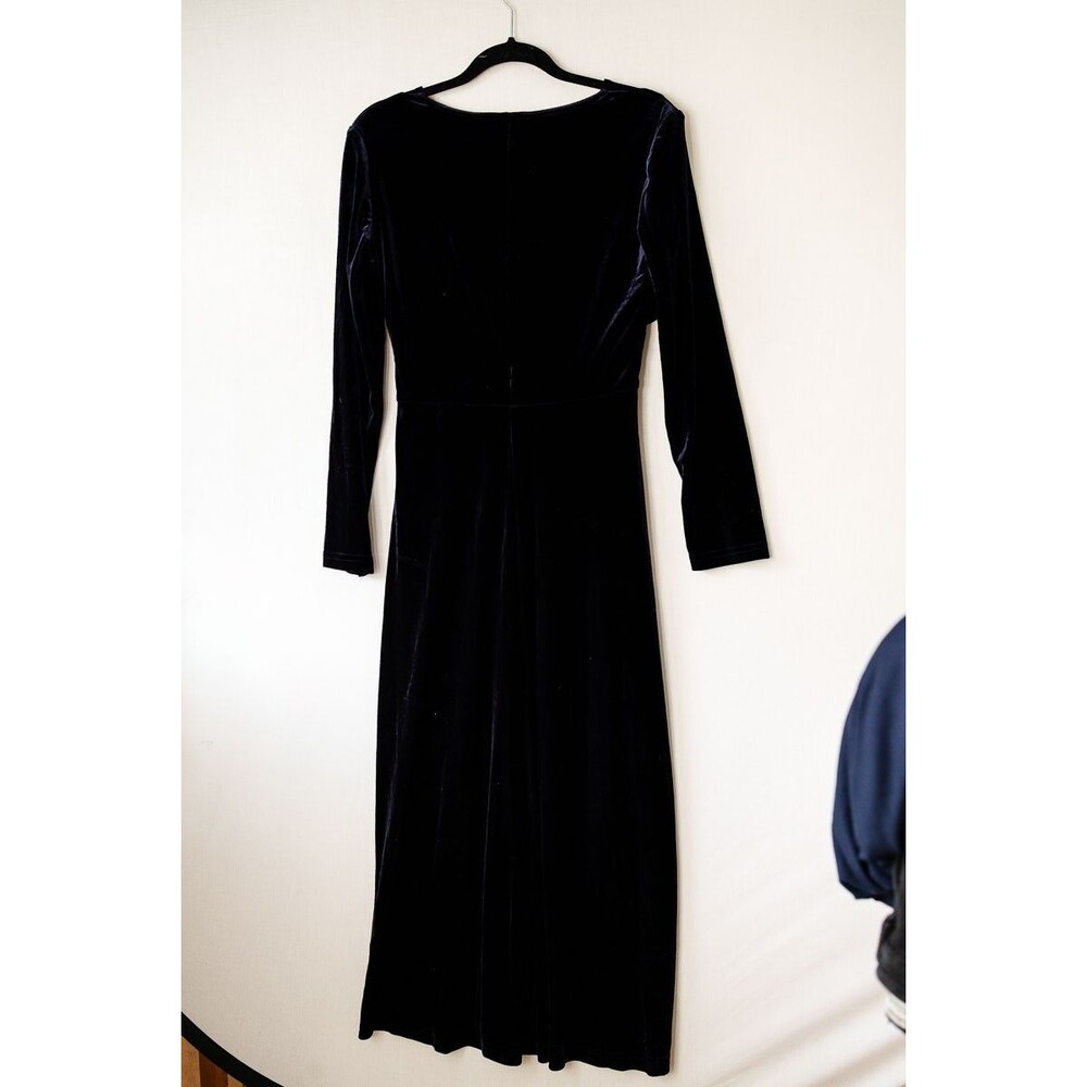 Dressbarn USA Dress 8 velvet purple maxi velour goth whimsygoth witchy Vintage - Picture 3 of 6